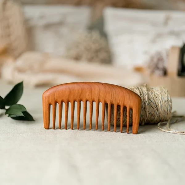 Cherry Hair Comb - Wooden Comb- Wood Comb- Handmade Comb- Healthy Hair- Seamless Wood Comb- Natural Wood- Anti Static Comb- For Him- For Her - Image 3
