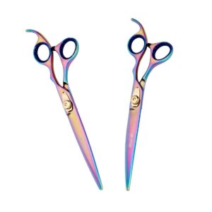 STAINLESS STEEL GEIB KISS GOLD RAINBOW GROOMING SHEARS