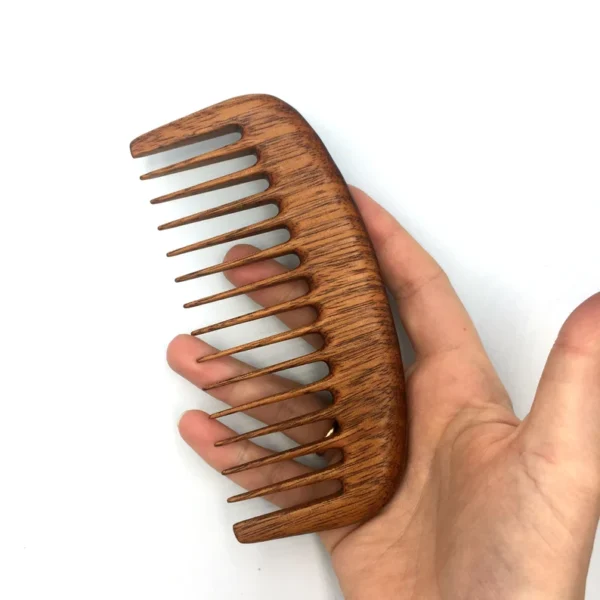 Wide Tooth Redwood Comb Wooden Hair Comb  Wooden Comb Comb Hair Comb Handmade Comb Wood Hair Brush Healthy Hair Natural Wood - Image 4