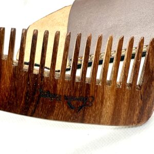 7” Wide Tooth Wooden Comb – Natural Wood Hair Comb for Curly, Thick & Wavy Hair | Eco-Friendly Detangling Comb for Men & Women