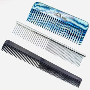 Plastic, Steel & Wood Comb – Strong, Lightweight Hair Comb for Men & Women