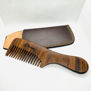 7” Wide Tooth Wooden Comb – Natural Wood Hair Comb for Curly, Thick & Wavy Hair | Eco-Friendly Detangling Comb for Men & Women