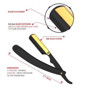 Premium Stainless Steel Barber Razor – Classic Straight Edge Shaving Tool