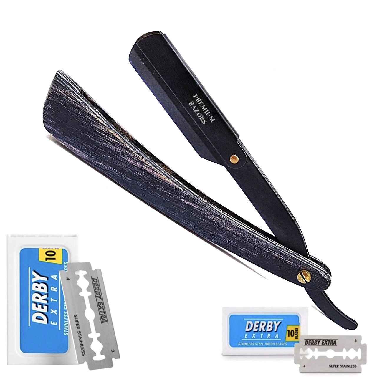 Handmade PakkaWood Straight Razor – Eco-Friendly Reusable Shaving Razor for Men