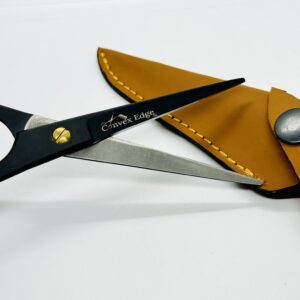 Professional Black Barber Shears 6” – 440C Steel Hair Cutting Scissors for Salon & Home Use