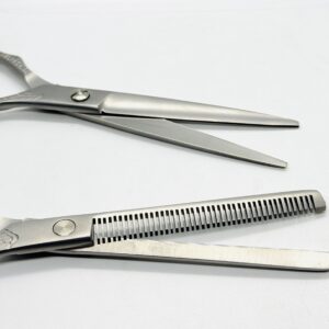 Convex Edge 7.5” Titanium Hair Cutting & Thinning Scissors | 440C Steel Barber Shears